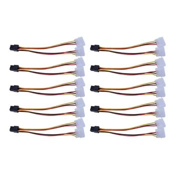 

Promotion 10PCS Molex 4 Pin to PCI-E PCI Expess 6 Pin Power Converter Adapter Cable Connector Power Supply