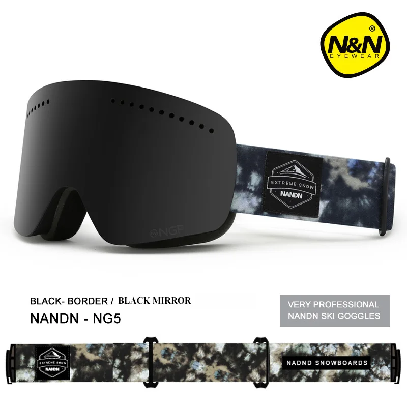 Лыжные очки NANDN двухслойная противотуманная Лыжная маска с УФ защитой 400 для