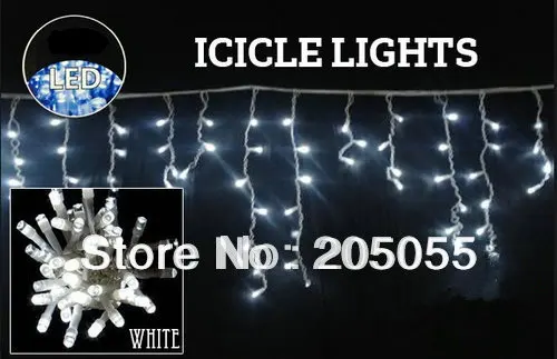 10 шт./лот 3 5 м 96LED сосулька Рождественская гирлянда на свадьбу Рождество снег