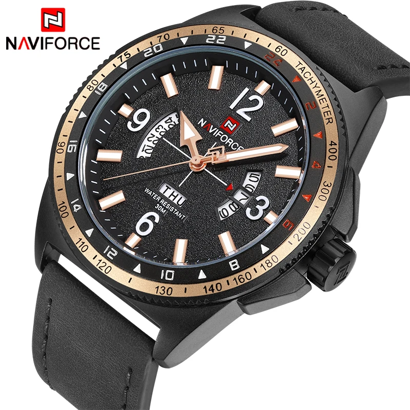 

2017 NAVIFORCE Watches men luxury brand Military Men's Sport Quartz Watch Man Clock Leather Casual Wristwatch Relogio Masculino