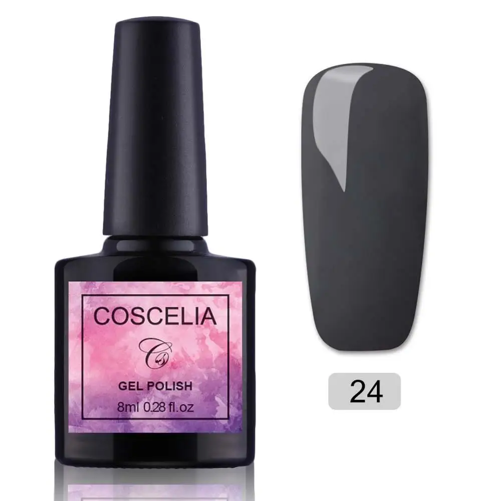 COSCELIA 8ML40 цветов УФ гель лак для ногтей маникюрные инструменты для дизайна ногтей долговечный впитывающий гель для ногтей - Цвет: NO.24