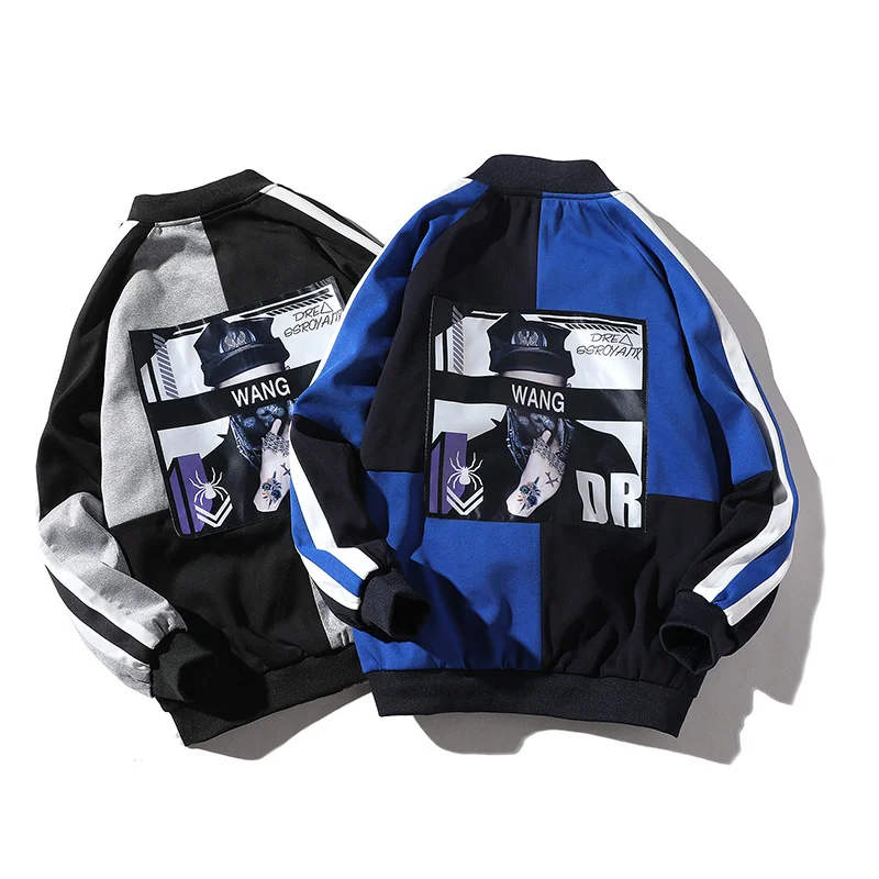 FGKKS Fashion Brand Men Jacket Coat 2019 Spring Autumn Male Splice Track Jacket Coats Men's Streetwear Hip Hop Jacket Outerwear