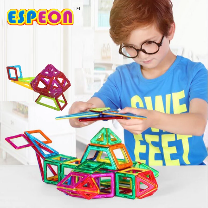 Espeon 86 шт. мини Магнитные Конструкторы моделирование зданий Игрушки учебный конструктор, Обучающие DIY магнитные дизайнерские блоки игрушки для детей