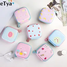 ETya мультяшная милая сумка для монет с фруктами на молнии чехол для монет с фруктами кошелек мини-кошелек для девочек Сумка для хранения наушников