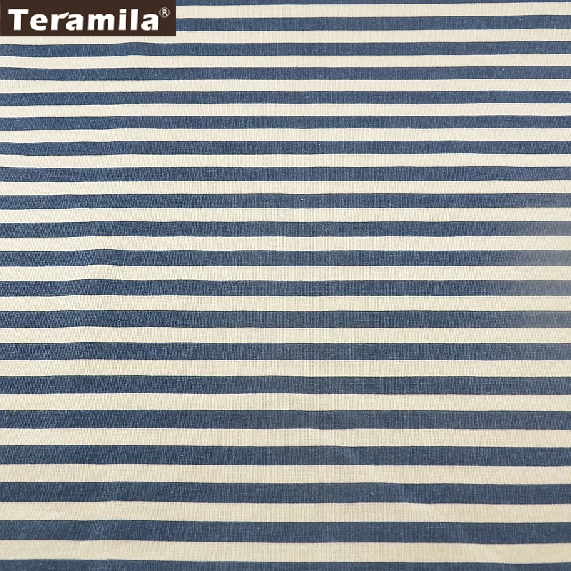 TERAMILA Cotton Fabric Twill Patchwork For Tilda Scrapbooking Tissue Sewing For Shirt Bag Crafts Dolls For Striped Pattern