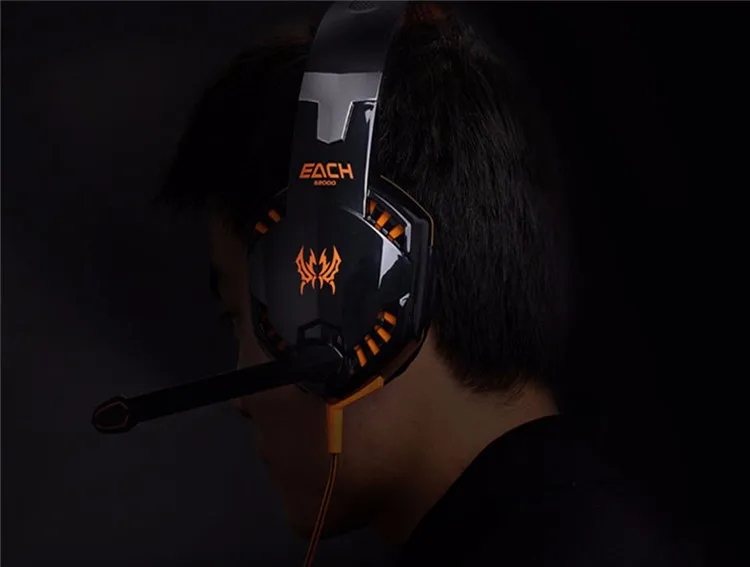 EACH G2000 Over-ear Gaming Headphone Headset Earphone With Mic Stereo Surrounded Bass LED Light For PC Game (25)