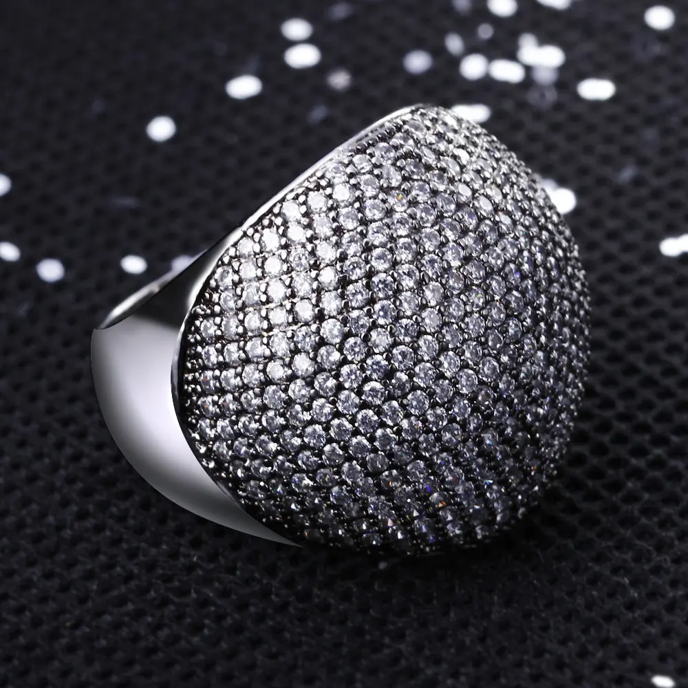 2018 г. Элегантные новые черные и белые кольца перстни Jewelry родия циркония AAA