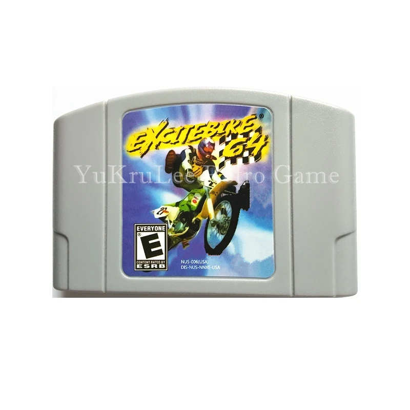 

Excitebike 64 Video Game Cartridge Card for 64 Bit Family Game Console US NTSC Version English Languae N51