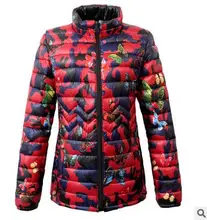 Parka Winter Jacket women Plus Size flower print Coats