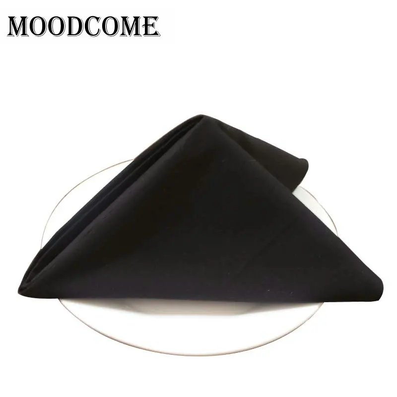 

10pcs/lot black napkins cotton kitchen towels mexico decoracion cloth napkin serviettes de table coton