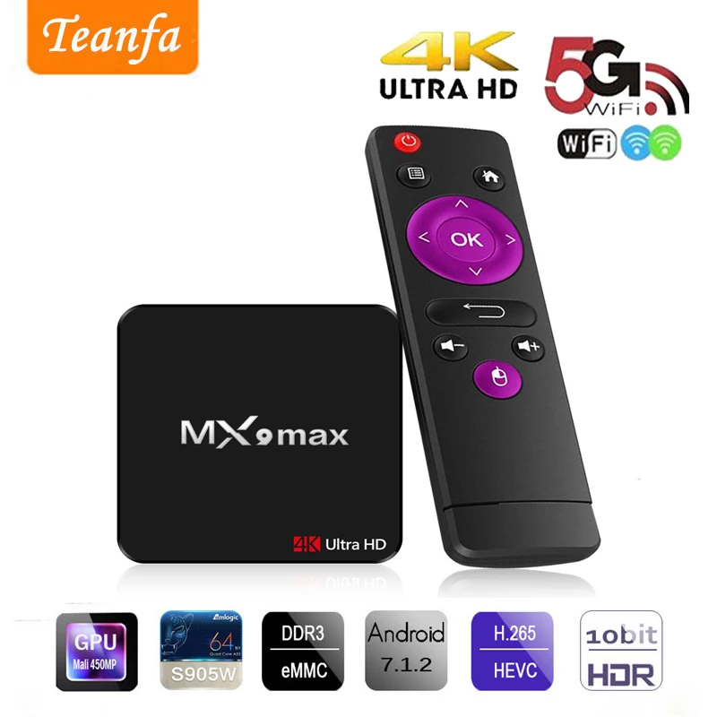 Оригинальный телевизор коробка RK3328 четырехъядерный 64 бит 2G + 16G Android 7 1 tv box 3 Smart 4 K