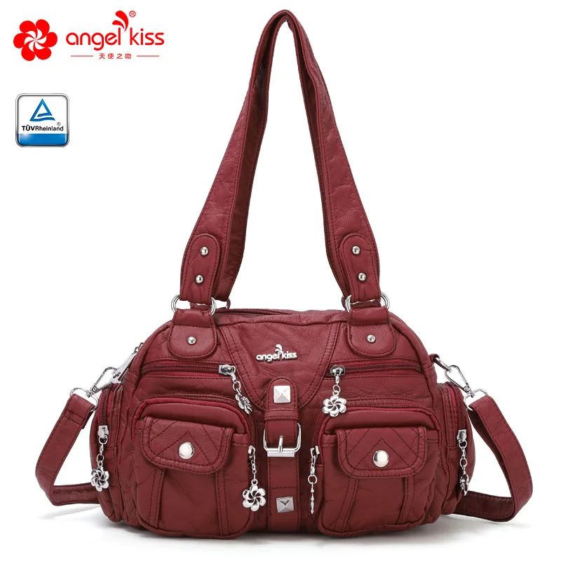 

Angel Kiss Women Casual Single Shoulder Bags Solid Large Purses and Handbags With Two Multi Pocket AK18579