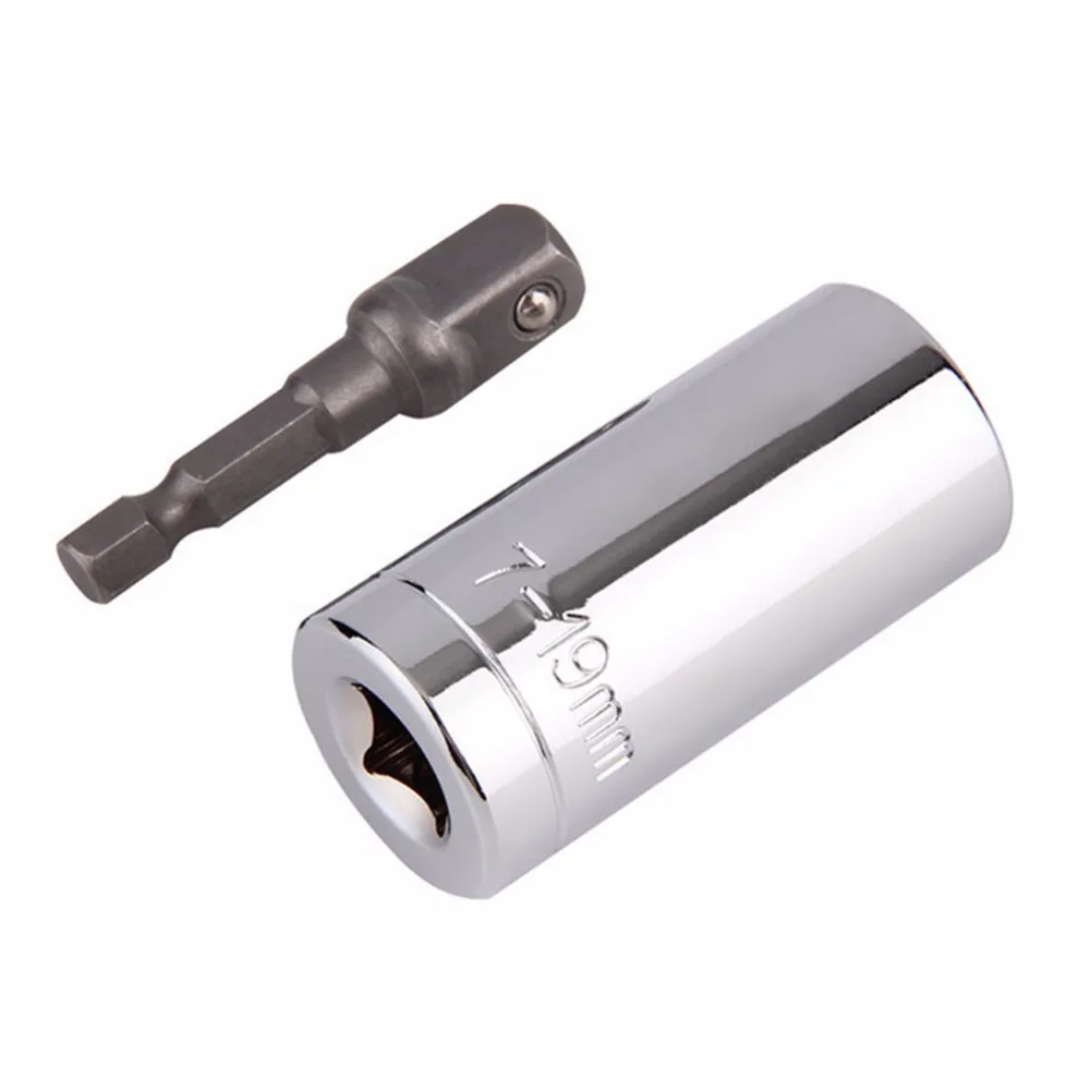 

Universal Torque Wrench Head Set Sleeve 7-19mm Power Drill Ratchet Bushing Spanner Key Magic Multi Hand Tools high quality