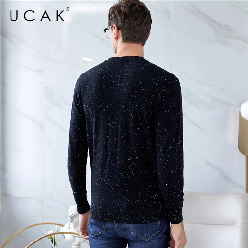 UCAK Brand Merino Wool Sweater Men Streetwear Fashion Starry Night Pull Homme Autumn Winter Cashmere Sweaters Pullover Men U3047 UCAK Brand Merino Wool Sweater Men Streetwear Fashion Starry Night Pull Homme Autumn Winter Cashmere Sweaters Pullover Men U3047