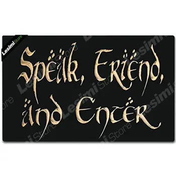 

Entrance Doormat Funny and Creative Door mat Speak Friend and Enter Floor Rubber Pad for Indoor Outdoor Use 18x30 inch