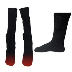 Новые мужские и женские теплые хлопковые носки с подогревом от аккумулятора, спортивные лыжные носки, Зимние гетры для ног, электрические