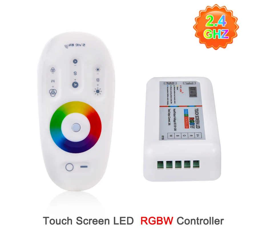 EeeToo Touch Screen LED RGB RGBW Controller 2.4G DC 12-24V Wireless RF Remote Controller Dimmer for RGB RGBW LED Strip Light (5)