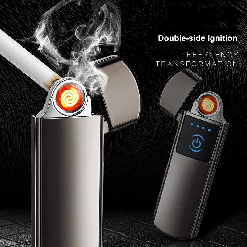 Вольфрамовая турбо USB Зажигалка для сигарет сенсорная курения сигары