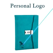Paperboat retro A5 notebook with lock logo name custom writing pads lockable binder password school diary supplies student gift