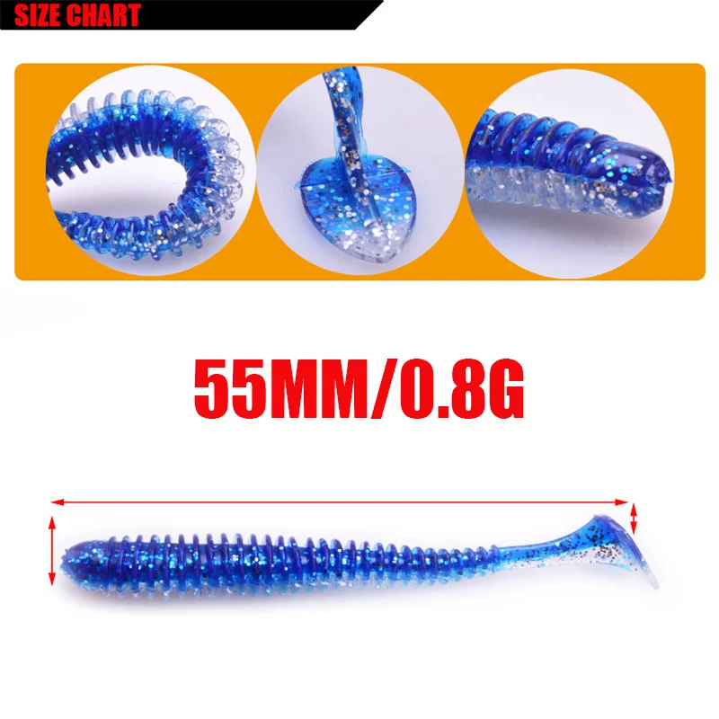 Proleurre 10 قطعة/الوحدة الاصطناعي مجداف الذيل لينة الصيد السحر 55mm 0.8g لينة نكش إغراء باس الصيد سيليكون الرقصة لينة الطعم Proleurre 10 قطعة/الوحدة الاصطناعي مجداف الذيل لينة الصيد السحر 55mm 0.8g لينة نكش إغراء باس الصيد سيليكون الرقصة لينة الطعم