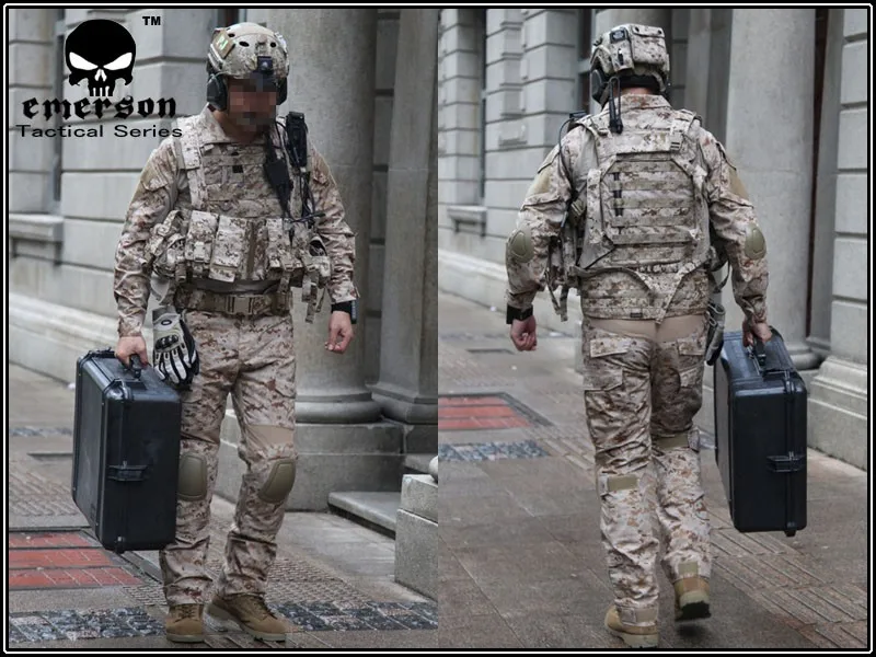 Военная тактическая одежда страйкбол охота Emerson BDU Униформа Combat Gen2 рубашка и брюки колено налокотник EM6914 AOR1