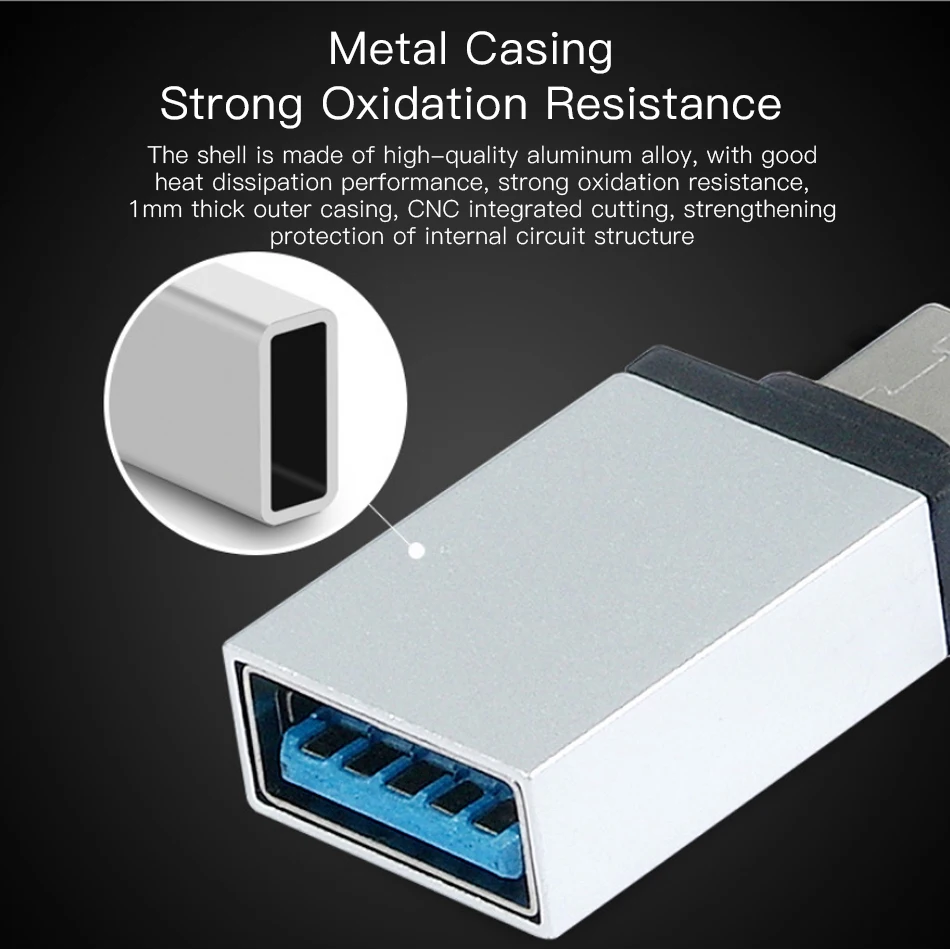 !ACCEZZ USB OTG Adapter Type C To USB Flash Converter For One Plus 5 For LG G5 G6 Xiaomi Mi 5 6 8 Samsung Galaxy S8 S9 Data Sync (3)