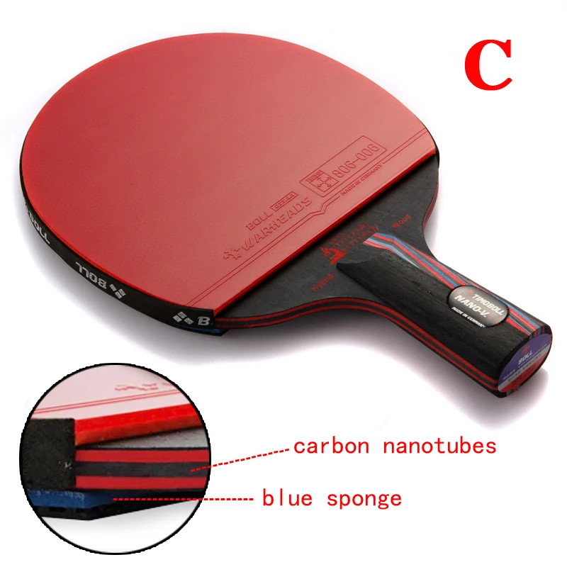 Best Quality Double Face Pimples In Rubber Hybrid Wood 9.8 Blue Sponge