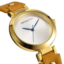 RENAISSANCE Marque De Luxe Mode Femmes Montres À Quartz Bleu pointeur Bracelet Horloge Dames Robe Montre avec Bracelet En Cuir Confortable