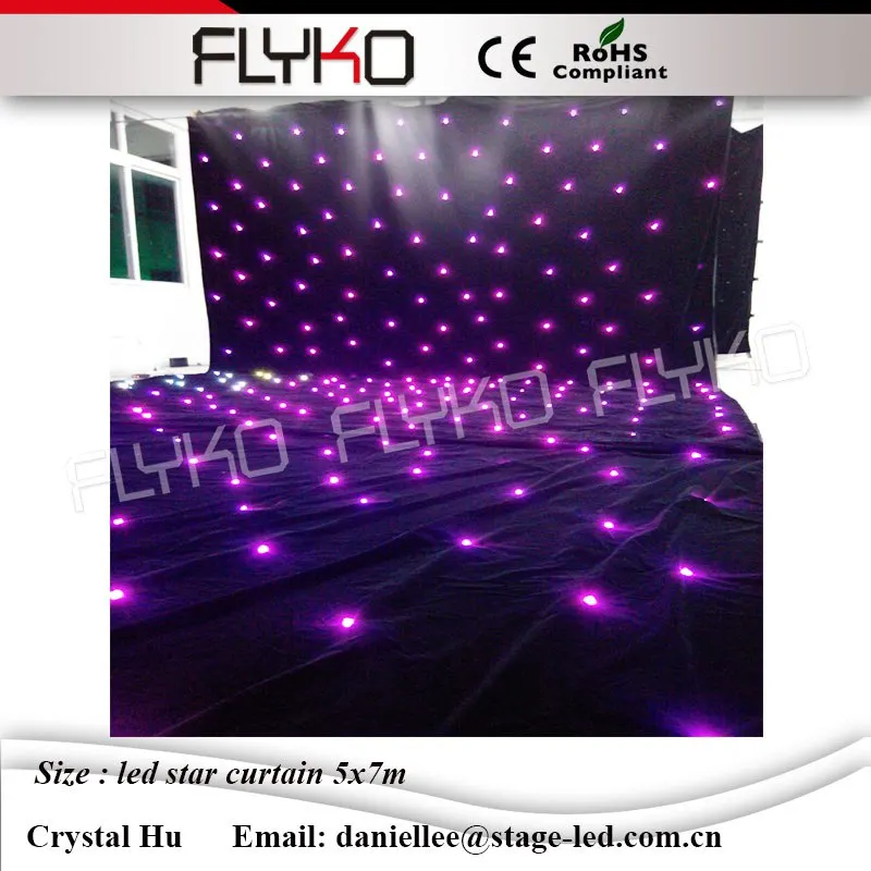 

LED Star Curtain With Controller Super Price ,LED Wedding Backdrops LED DJ Backdorps 7x5meter