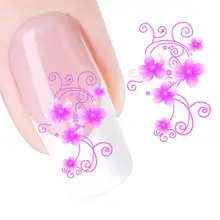 DIY Дизайн ногтей Стикеры розовый цветок воды передачи горка этикета Стикеры Дизайн ногтей советы для украшения Y605