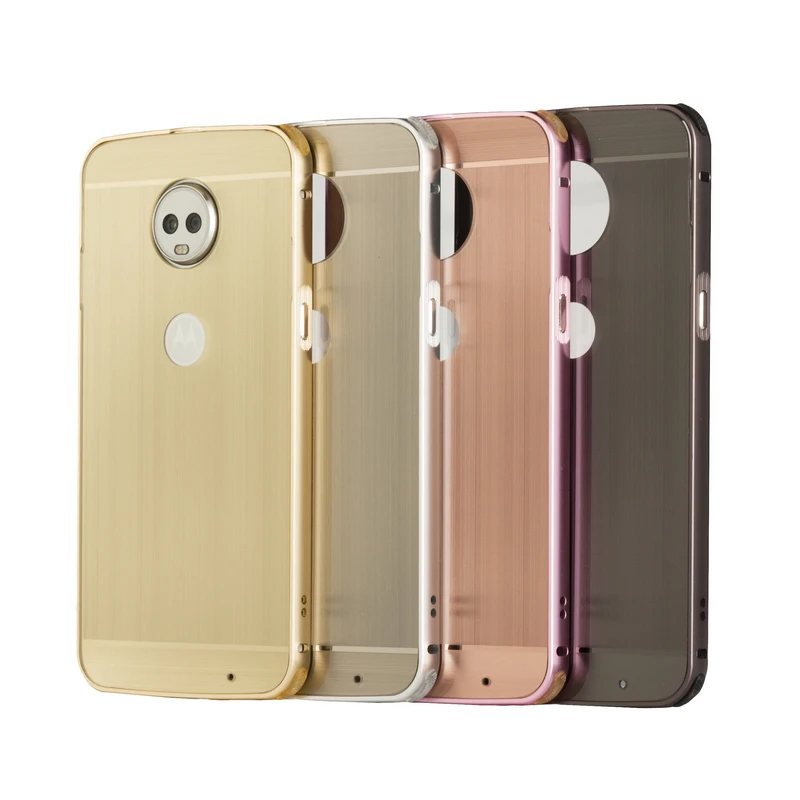 

Luxury Shockproof Aluminum Bumper For Motorola Moto Z3 Play Case Brushed Metal Hard PC Back Cover For Moto Z3 Play Case 6.0''