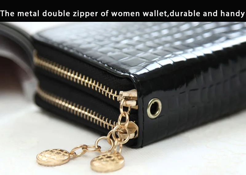 Кожаный Длинный кошелек женский кошелек двойная молния браслет сумка карман для телефона клатч сумки большой емкости держатель для карт кошельки и кошельки