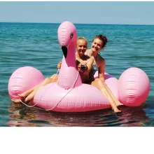 Высокое качество 190 см Macaron гигантский надувной фламинго кататься на бассейне поплавки воды для бассейна Air Rafts для лета