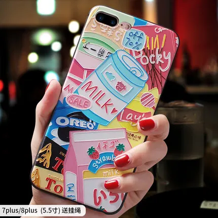 Японский мультяшный торговый автомат вкусные закуски чехол с тиснением для iphone XS MAX для XR XS X чехол для iphone 6 6S 7 8 plus чехол - Цвет: 7 For 7 plus 8 plus