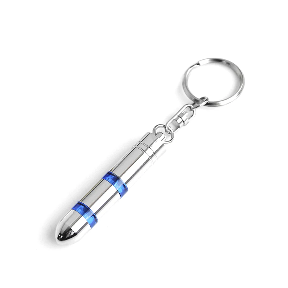 HLEST Portable Car Anti-static Keychain Dropshipping High Quality Steel Chrome Elimination Static Electricity Key Ring - Название цвета: Синий