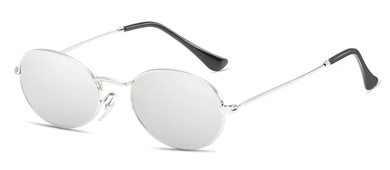 SHAUNA, Классическая оправа из нержавеющей стали, женские розовые Светоотражающие Овальные Солнцезащитные очки, Ретро стиль, мужские Зеркальные покрытия оттенков UV400 - Цвет линз: Silver Mirror