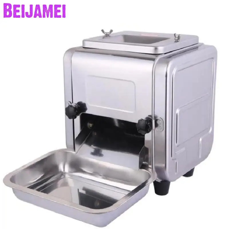 

BEIJAMEI Lower Price Desktop Meat Slicer Stainless Steel Meat Grinder Commercial Electric Meat Cutting Machine Cutter