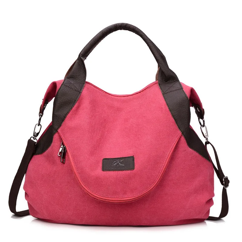 Женские сумки, сумка через плечо, Холщовый материал, британский стиль, для отдыха, ветер колледжа, высокое качество, большая вместительность, дизайн - Цвет: Pink