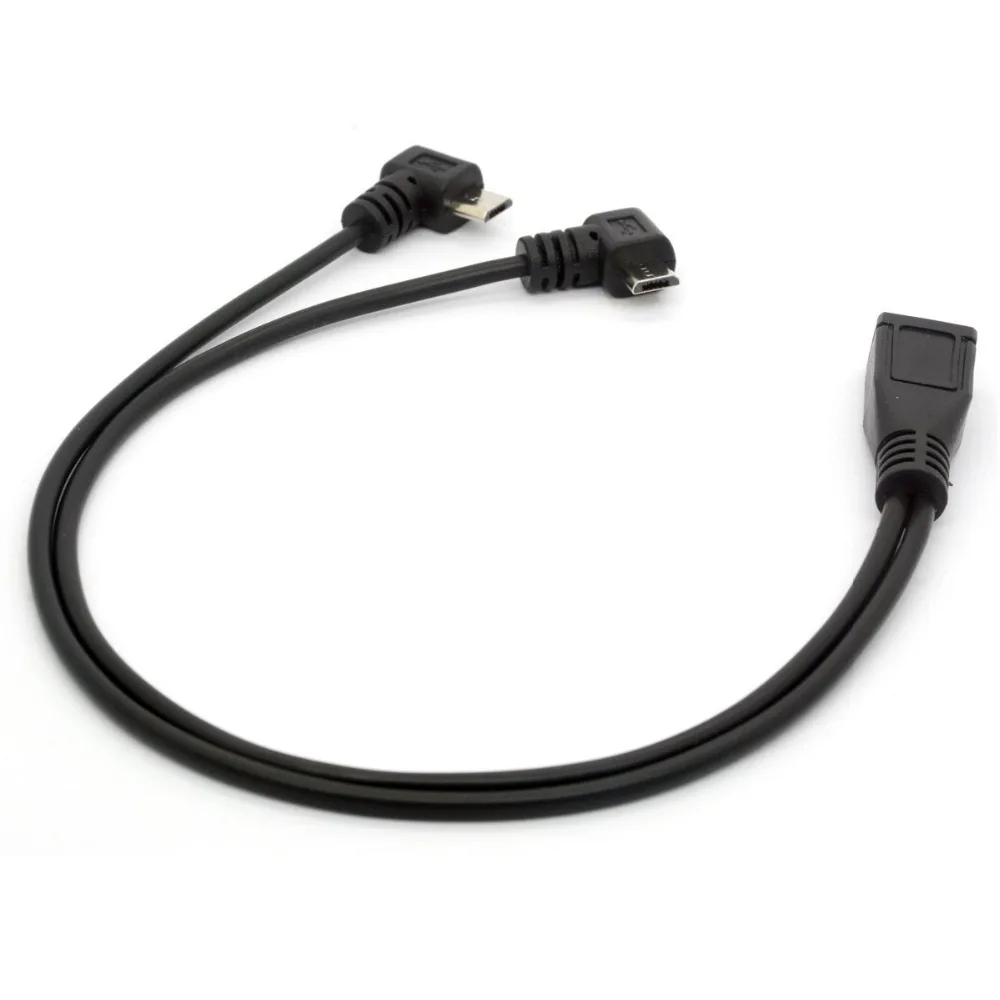 90 Degree Micro USB Cable, Micro USB 1 to 2 Y Splitter Cable Right Angle 2 Male to Female Converter High Speed Charging Cord 90 Degree Micro USB Cable, Micro USB 1 to 2 Y Splitter Cable Right Angle 2 Male to Female Converter High Speed Charging Cord