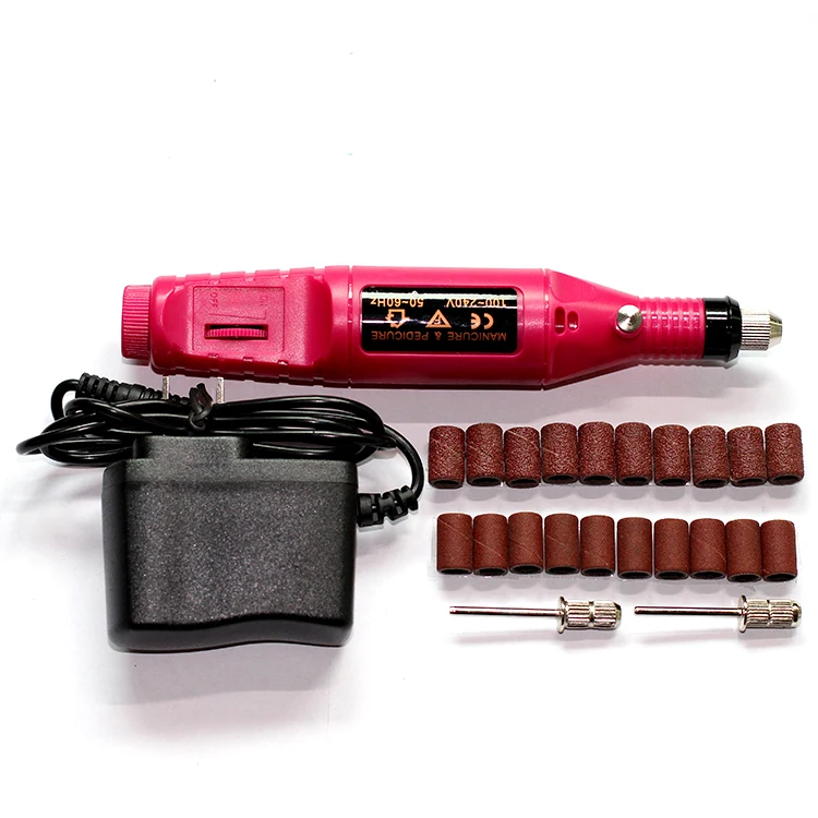 

Nail Power Drill Set Electric Manicure Machine Tool Kit Accessories Gel Remover Rotary Tools Sanding Bands Drum Mandrels Bits 9V