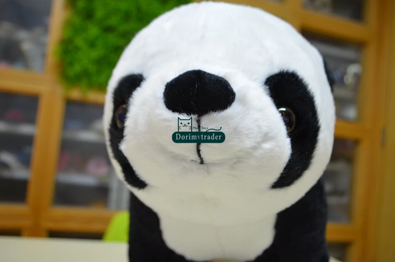 Dorimytrader 52cm x 27cm x 21cm Realistic Cute Animal Panda Plush Toy Chair Stuffed Pandas Sofa Can Ride on Children Gift Decoration DY61808 (4)