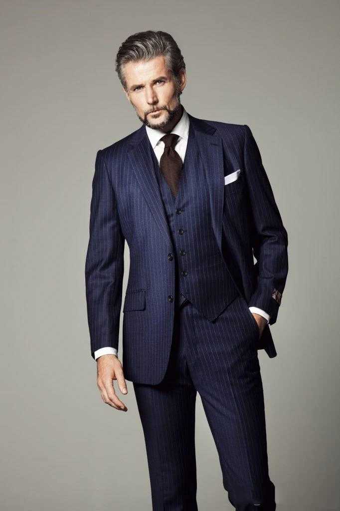 

Handsome Groomsmen Wool blend Groom Tuxedos Mens Wedding Dress Man Jacket Blazer Prom Dinner (Jacket+Pants+Tie+Vest) A41