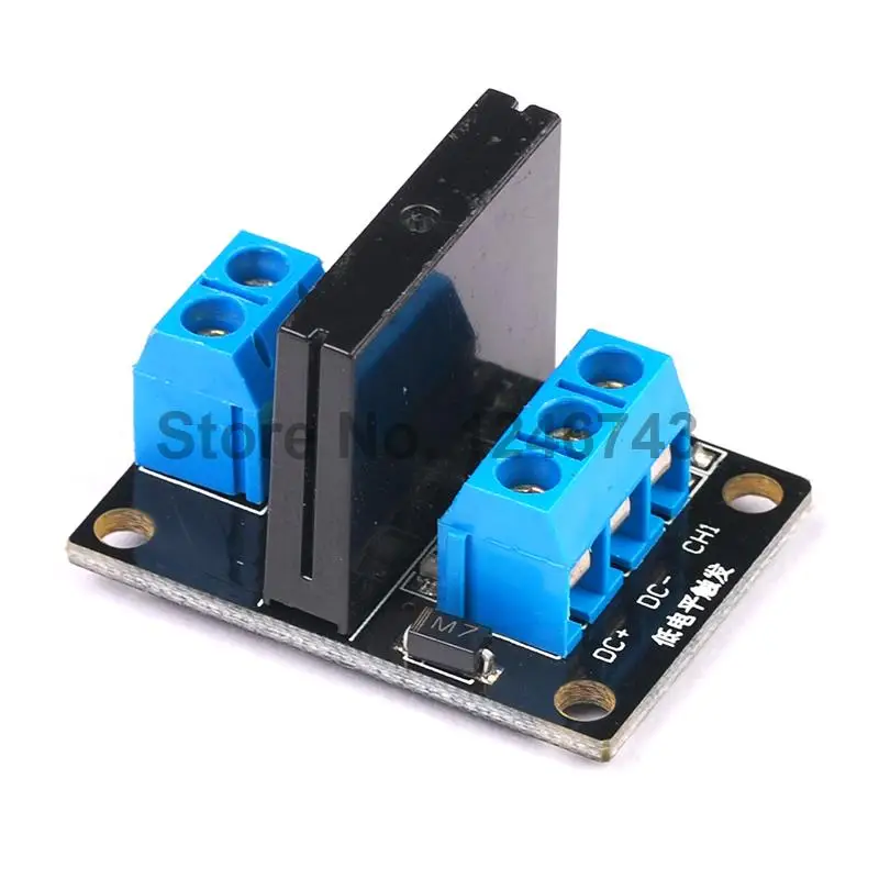 

5V 12V 24V 3-24V 1 Channel Solid State Relay Module Low Level Trigger DC-AC/DC-DC 250V 2A Output with Resistive Fuse