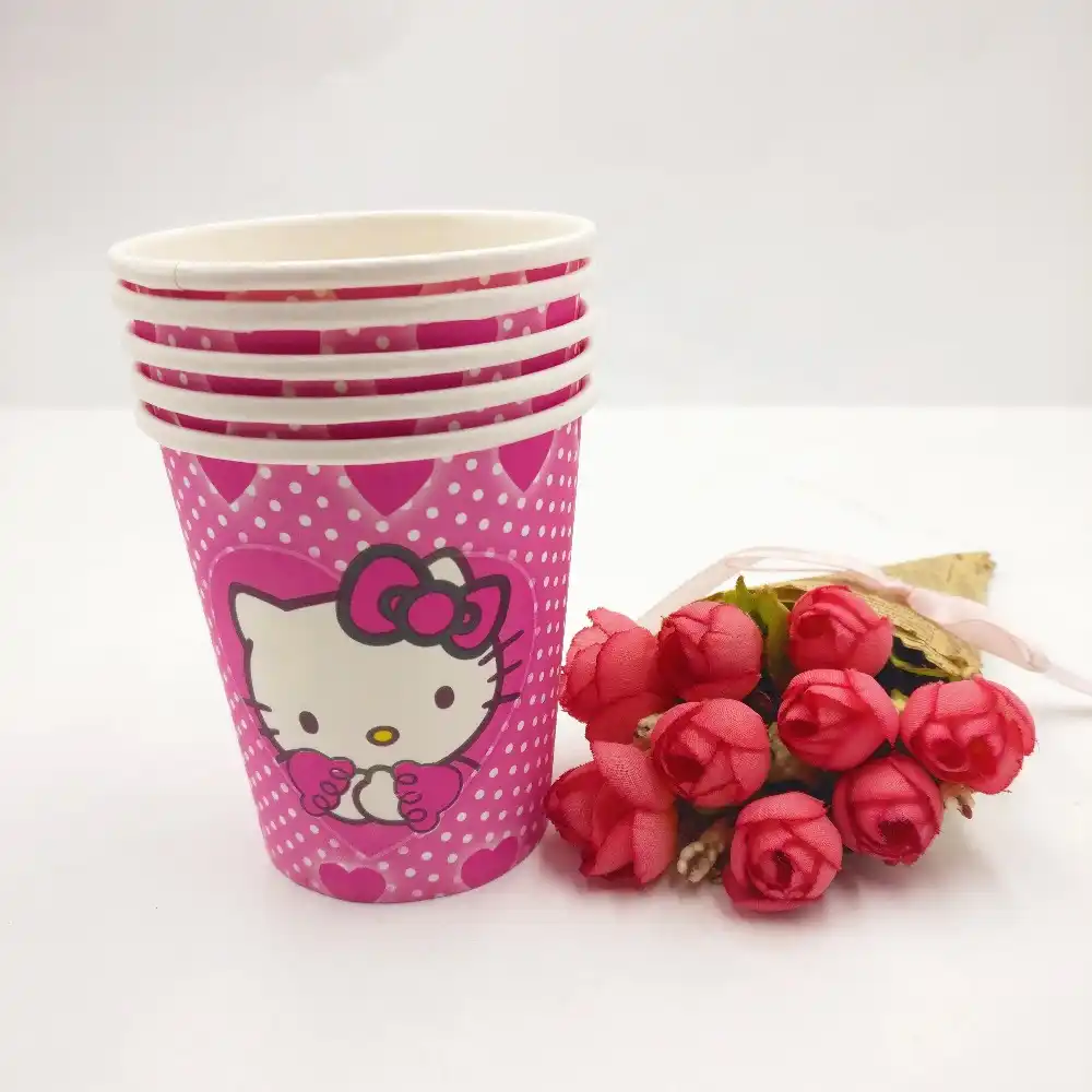 Hello Kitty Themed 1st Birthday Disposable Party Tableware Hello