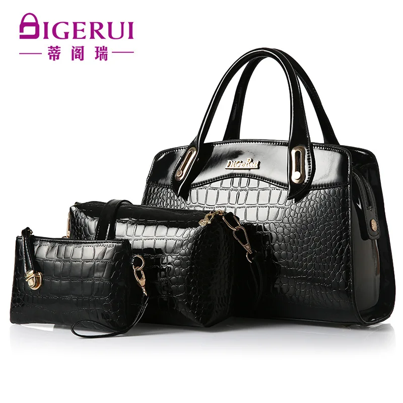

Spring And Summer New European Style Crocodile Big Bag Fashion Handbags Shoulder Bag Messenger Dual