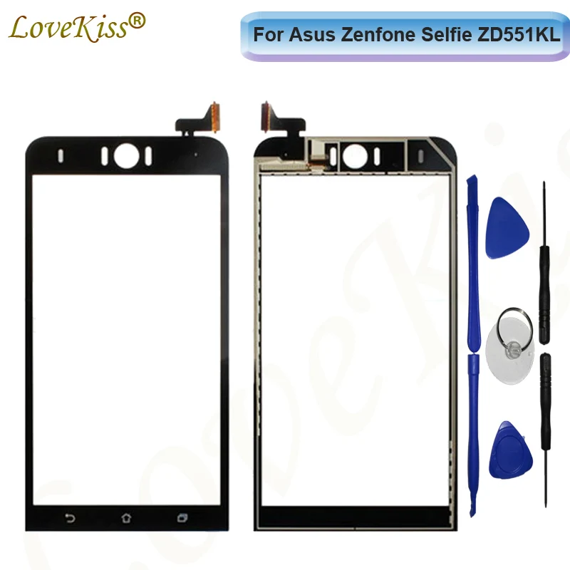 

Front Panel For Asus Zenfone Selfie ZD551KL Z00UD Touch Screen Sensor LCD Display Digitizer Outer Glass TP Lens Replacement