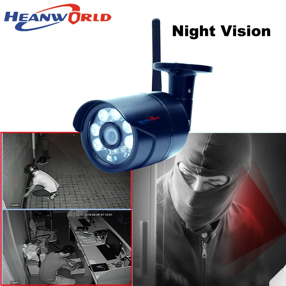 Наружная Водонепроницаемая беспроводная IP камера Heanworld 1080 МП P Wi Fi micro SD карта веб