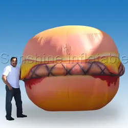 Настраиваемый гигантский Реплика надувной гамбургер, надувной гамбургер воздушный шар для рекламы еды