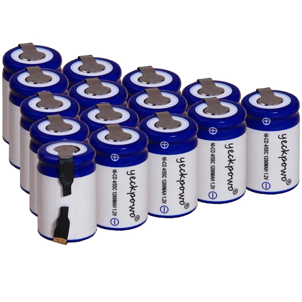 

15 pcs 4/5SC 1200mah 1.2v battery NICD rechargeable batteries for electric screwdriver electric drill for emergency light toy