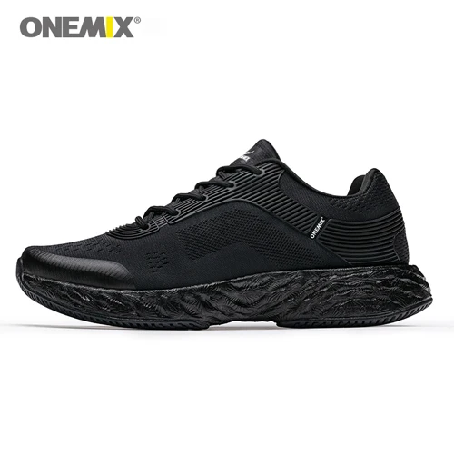 Onemix 350 мужские беговые кроссовки Высокотехнологичные кроссовки для марафона уличные дышащие кроссовки Нескользящая подошва Размер: 39-47 - Цвет: black